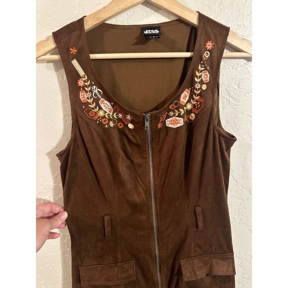 Star Wars Her Universe Han Solo Suede Zipper Mini Dress Costume - Picture 7 of 11